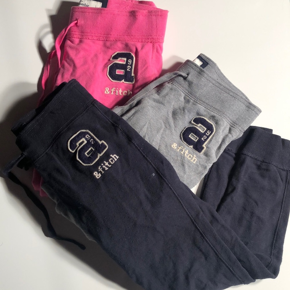 Abercrombie kids sweat pants trio
